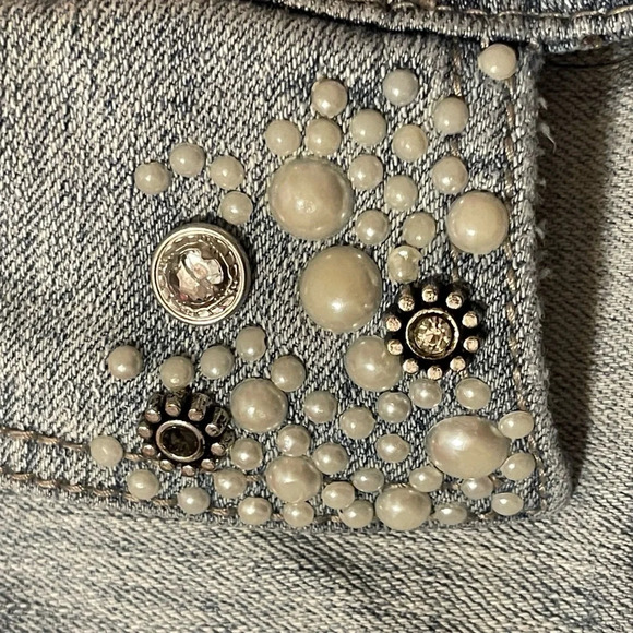 Hot kiss jeweled sleeveless Jean jacket - XL - Picture 4 of 6